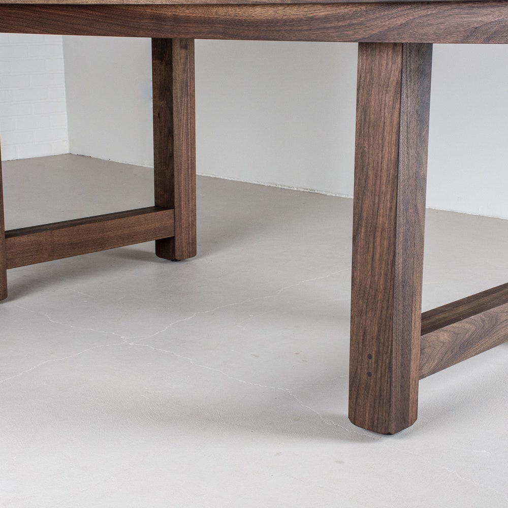 Large Farmhouse Table, Extendable Walnut Dining Table, Walnut Farm Table for Kitchen or Dining Room - Image 6