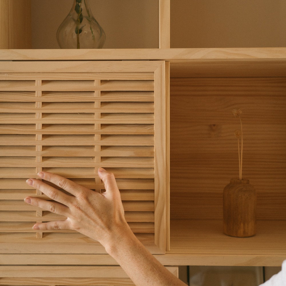 Solid wood bookcase, handmade - Estreta - Image 7