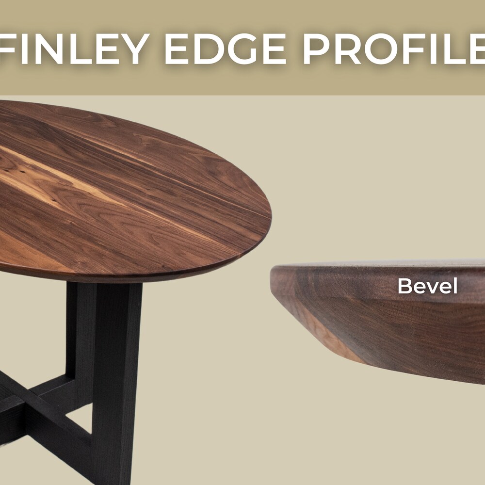 Custom Solid Wood Dining Tables, Custom Dining Table with Oval Walnut Top and Ash Base Finished in Black, Wood Kitchen Table Made to Order - Image 6