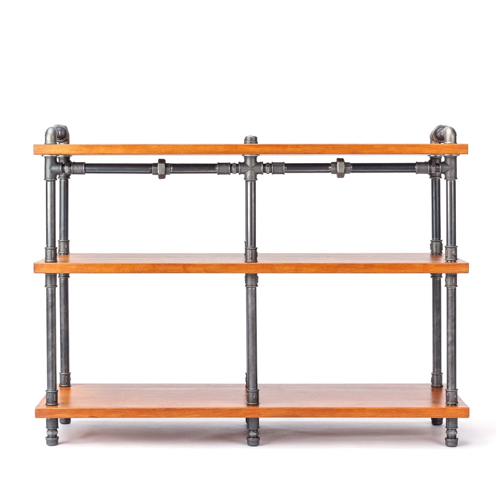 Industrial Pipe Stand, Record player stand, Vinyl record storage, Audiophile rack, Record player console. 3 Tier - Image 4