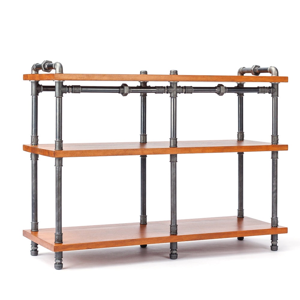 Industrial Pipe Stand, Record player stand, Vinyl record storage, Audiophile rack, Record player console. 3 Tier - Image 6