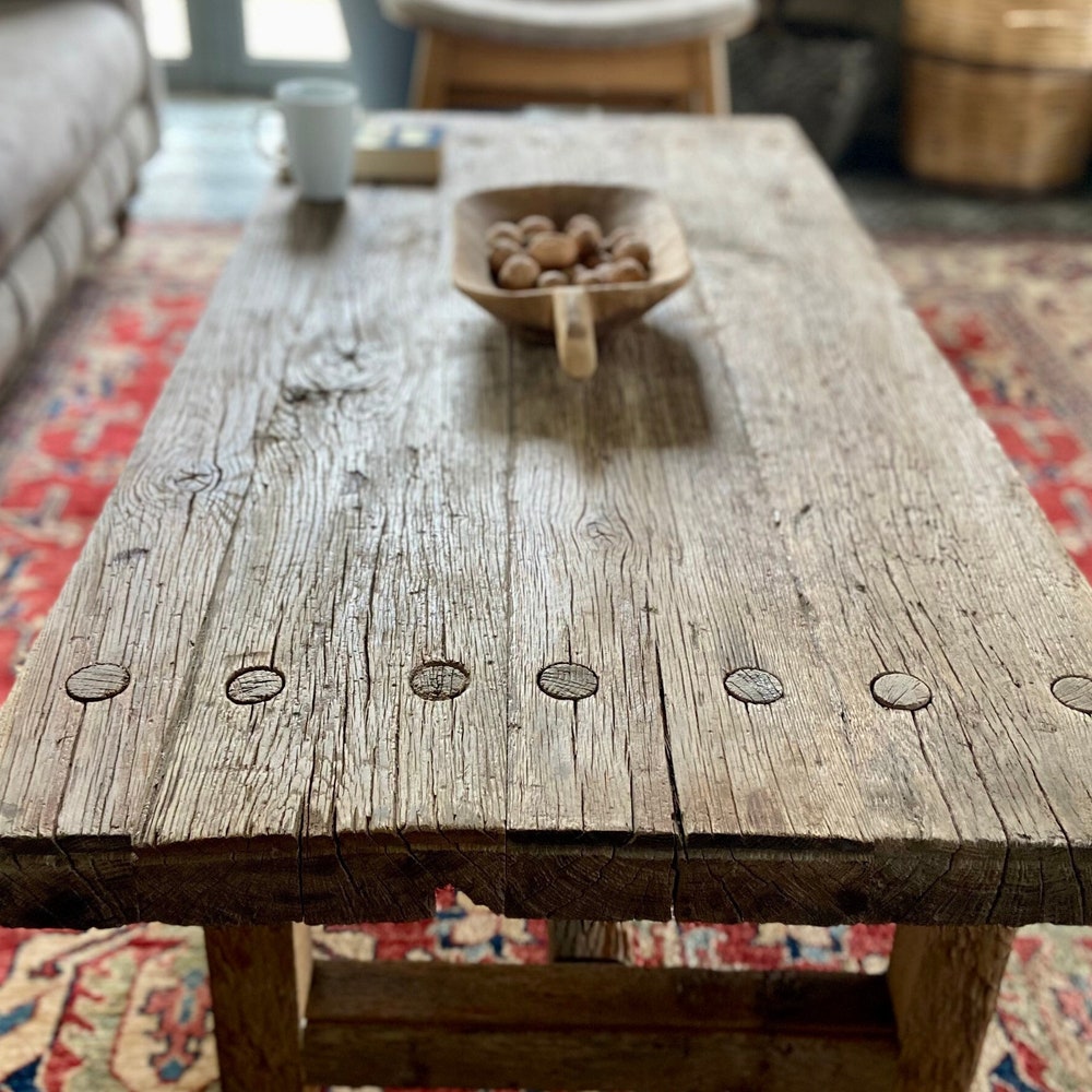 Wood Coffee Table Rustic Reclaimed Wood Furniture and Decor, Reclamied Furniture Rustic Coffee Table Wood - Image 3