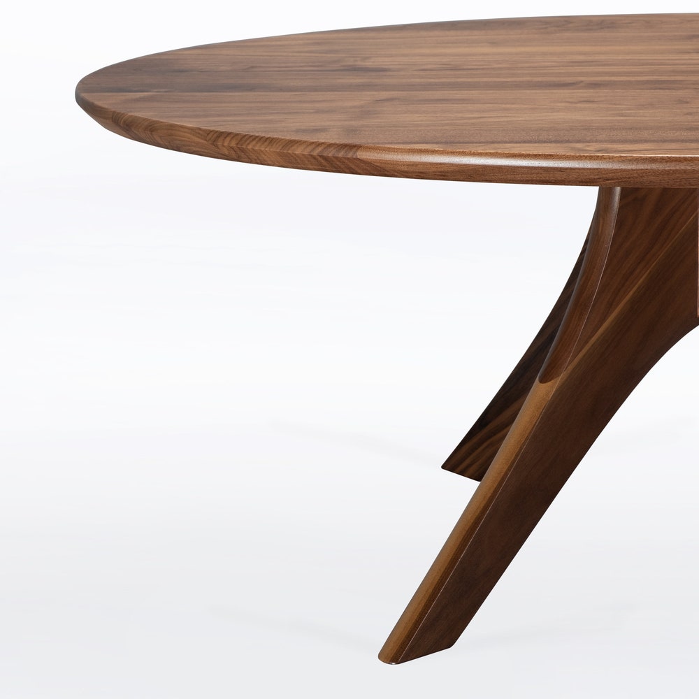 Round Coffee Table In Walnut "Kapok" - Image 4