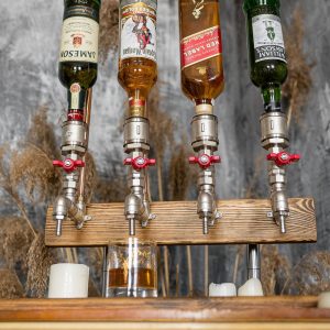 Handcrafted Whiskey Alcohol Dispenser, Elegant Tabletop Liquor Station, Ideal Home Bar Collection Gift, Gifts For Men, Gifts For Boss