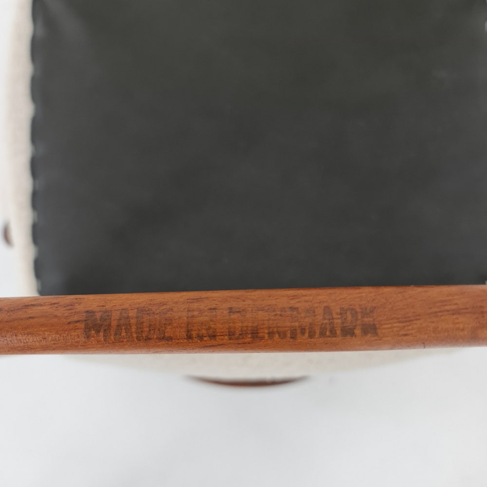 Vintage Mid Century teak +Teddy farbic dining chairs By Peter Hvidt & Orla Molgaard-Nielsen, 1960s, Set of 2 - Image 11