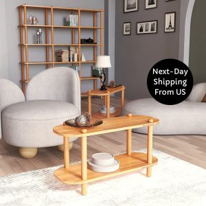 Solid Beech Wood Coffee Table, Side Table for Living Room for Bedroom, Handmade Custom Wood Coffee Table