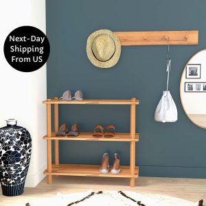 il_1000x1000.5465513677_paos.jpg Custom Solid Beech Wood Shoe Shelves, Modern Entryway Organizer Shoe Bench, Minimalist Wooden Shoe Storage