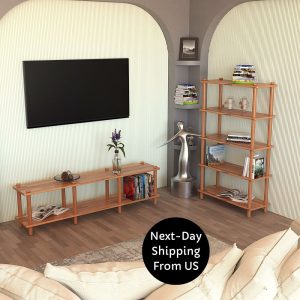 il_1000x1000.5465556927_h0sy.jpg Custom Wood Large Media Console, Solid Beech Wooden TV Stand, Minimalist TV Stand Solid Beech Wood, Large Entertainment Center