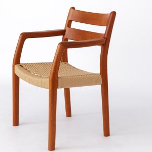 Teak Mid-Century Armchair by EMC Mobler, 1960s Danish Design, Renewed Weaving, Timeless Elegance