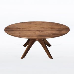 Round Coffee Table In Walnut "Kapok"