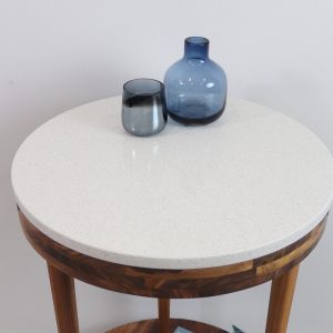 Round table in Walnut and Marble