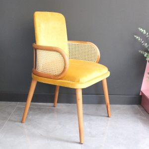 Comfortable Wooden Rattan Armchair, Ideal for Living Room, Dining room, Handmade Home Furniture, Flexible Color Options, interior design