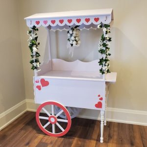 Candy Cart, Her Birthday, Pink candy cart, dessert bar & Event Décor, Party Cart, Heart style Party Décor