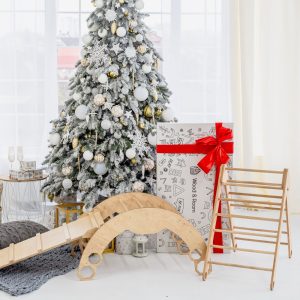 Christmas gift for Toddler - Set of 3 items - Climbing Arch + Foldable Triangle + Ramp ladder/slide, Montessori furniture, Kletterdreieck