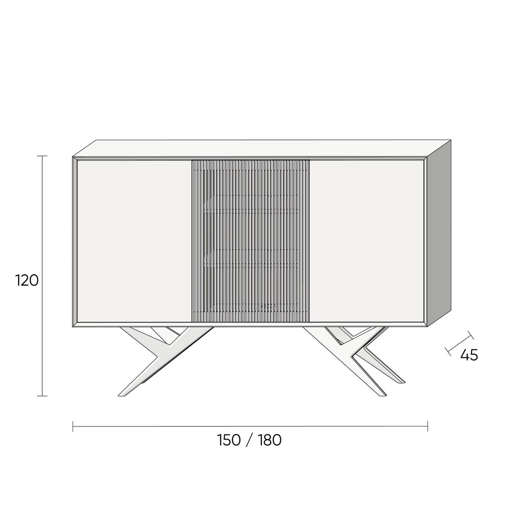 Walnut credenza prefect for dining room, dresser, commode, media cabinet console - Image 4