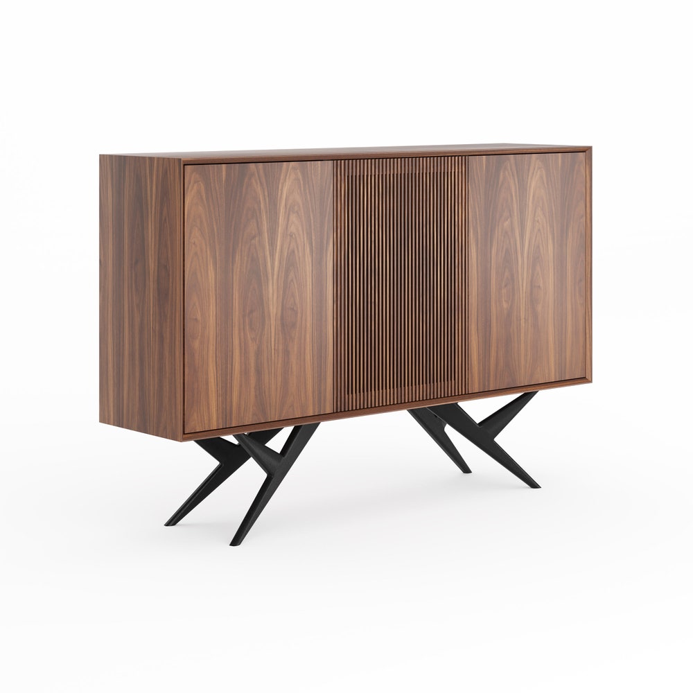 Walnut credenza prefect for dining room, dresser, commode, media cabinet console - Image 2