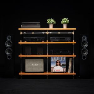 4 in 1 Rack variation, Gold Turntable Stand, Brass Fitting stand