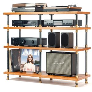 3 in 1 Rack Variation, Audio equipment stand, Gold Turntable Stand, Brass Fitting stand