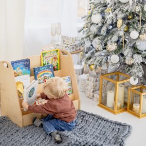 Montessori bookshelf, Toddler furniture, Wooden bookcase, Nursery decor, Toys storage, Baby Christmas gift, Kids book shelf, Bücherregal