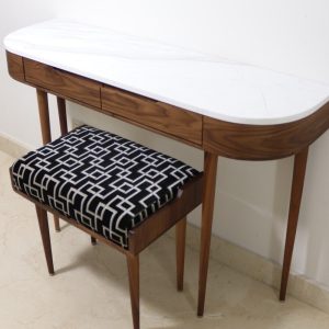 il_1000x1000.5515224491_rjdk.jpg Console Table with Marble top an d Stool in Walnut wood