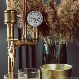 Wall Liquor Dispenser, Bourbon Stand for Home Bar, Unique Gifts for Boss Men, Party Drinks Stand, Man Cave Steampunk Home Decor