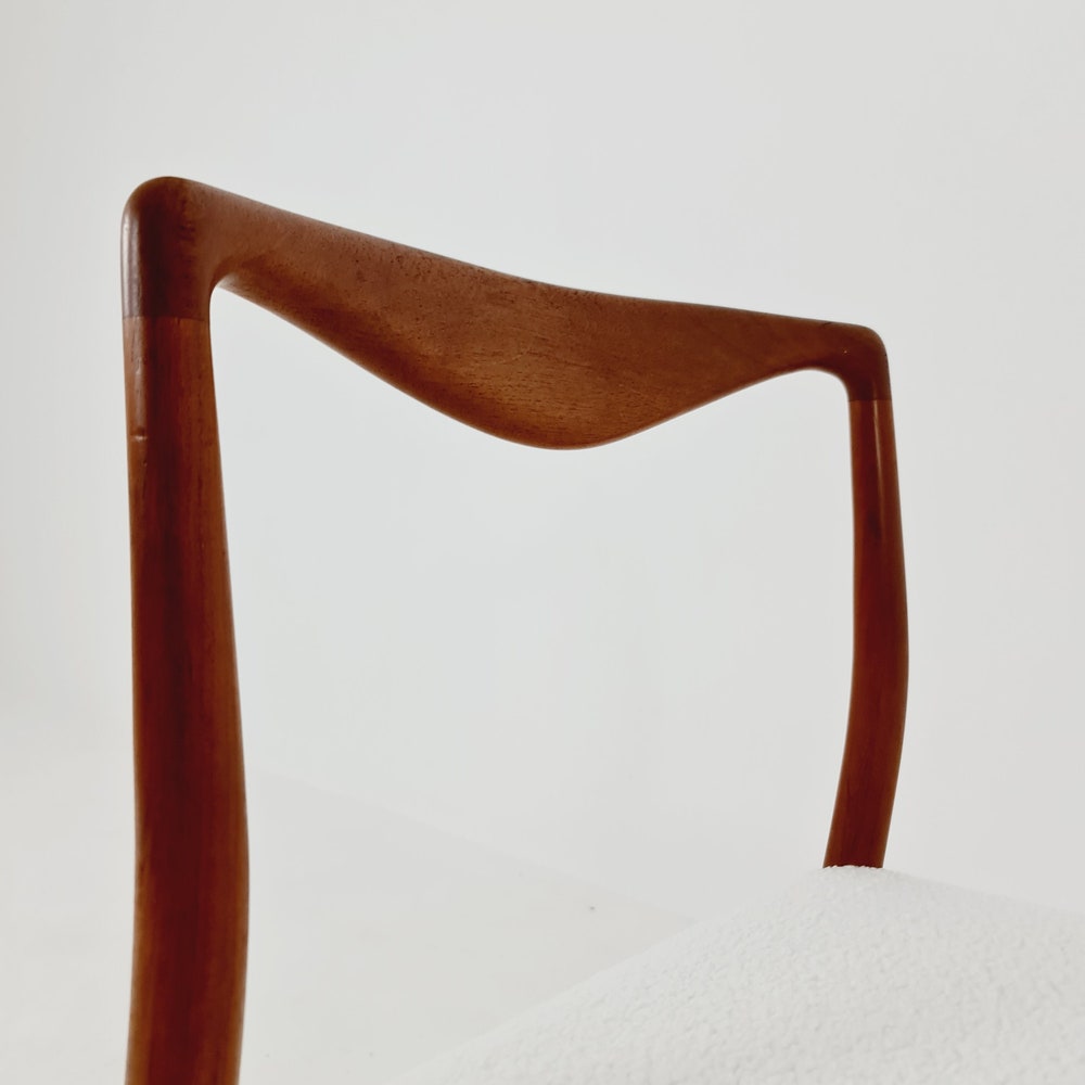 Mid Century Danish Teak and Fabric Chair by Kai Lyngfeldt Larsen, 1960s Set of 4 - Image 6
