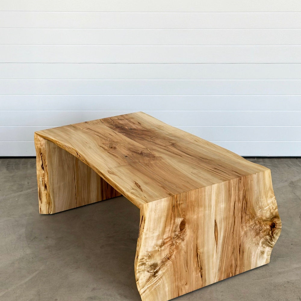 Live Edge Coffee Table | Waterfall Coffee Table | Modern Coffee Table | Custom Coffee Table - Image 2