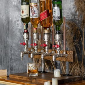 Handcrafted Multi-Bottle Liquor Dispenser, Whiskey And Rum Dispenser Gifts From Daughter For Dad, Gifts From Wife For Husband