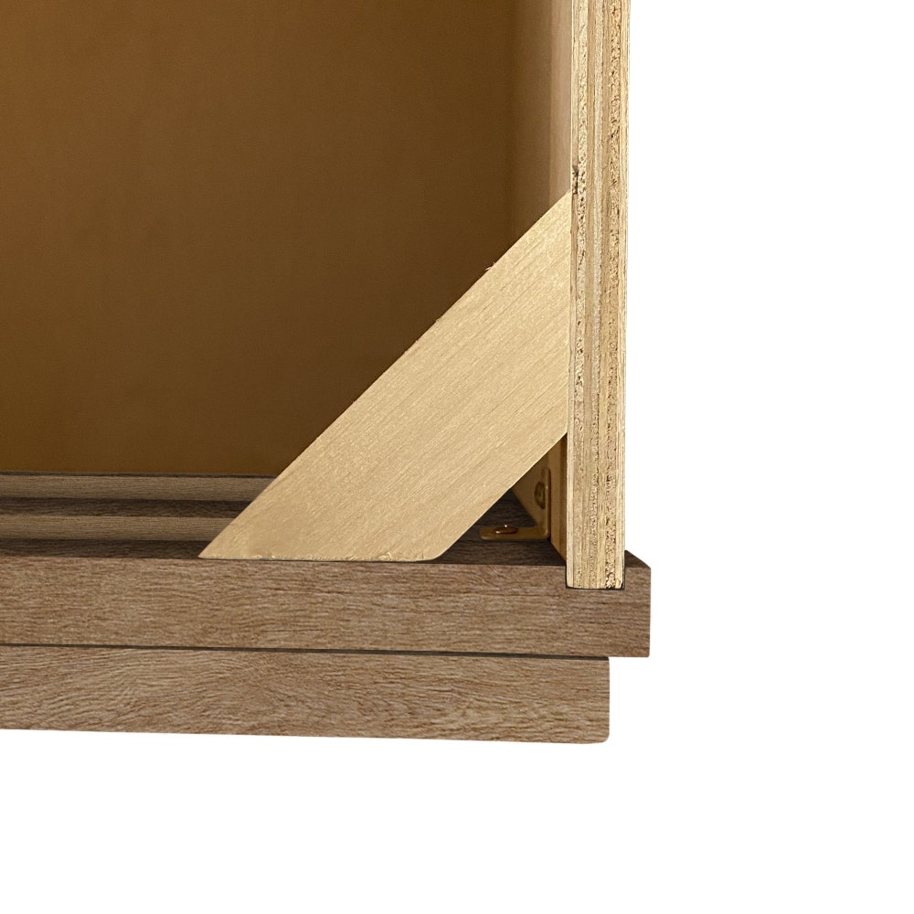 42" Bathroom Vanity for Single Sink, Brown Toffee Stained Wood Bathroom Furniture with Drawers, Traditional Comtemporary Bath Cabinet - Image 2