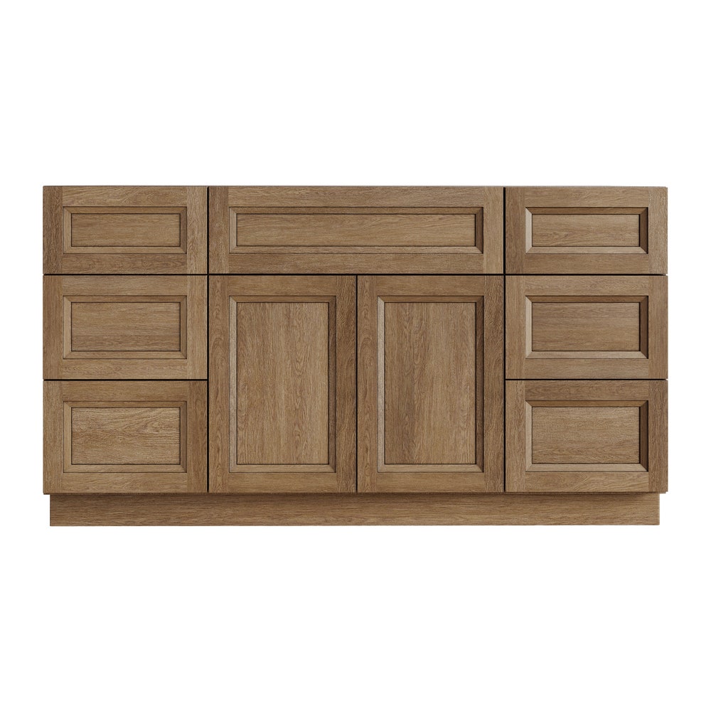 48" Bathroom Vanity for Single Sink, Fully Assembled, Brown Toffee Stained Wood Bathroom Furniture with Drawers and Sink Base - Image 2