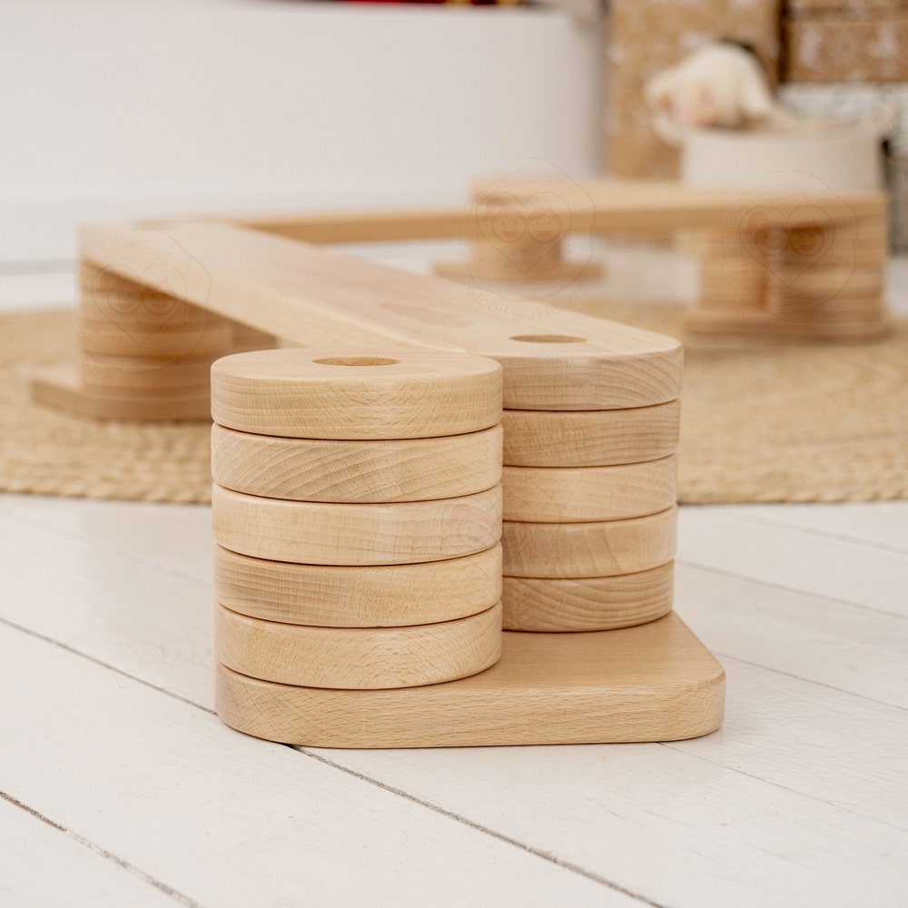 Wooden Balance Beam, Balance Toy, Montessori Balance Toys, Balance Board, Wooden gymnastic Set - Image 9