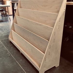 Extra Wide 48 inch Large Montessori Bookshelf – Toddler Bookcase - Montessori Wooden Furniture – Nursery Gift – Storage in Back