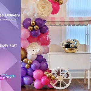 Party Cart on Wheels for  Cake Stands, Bar & Drink Stand, Collapsible and Suitable for Weddings and Birthdays