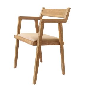 hardwood dining chair "Okayama"| oak, walnut |, large selection of fabric types and colors.