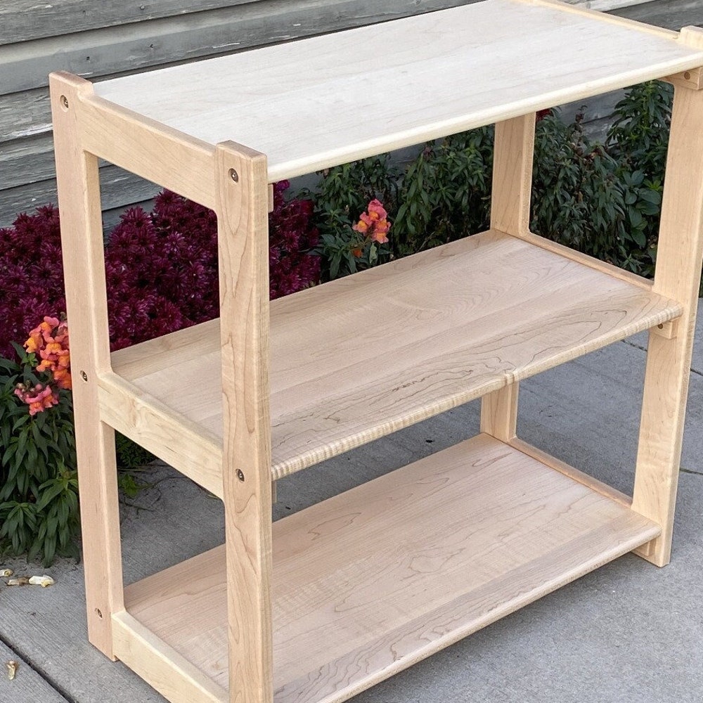 Maple 3 or 4 Shelf Open Shelving - Select 28 inch or 36 inch Lengths: Solid Wood Made in USA - Image 8