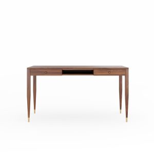 Walnut office desk with two solid walnut drawers and shelf, home office desk, mid century modern, writing desk, solid walnut desk, bureau