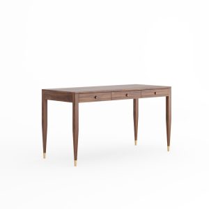 Walnut office desk with three solid walnut drawers, home office desk, mid century modern, writing desk, solid walnut desk, bureau,study desk