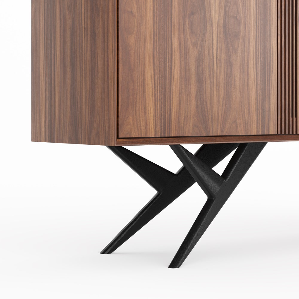 Walnut credenza prefect for dining room, dresser, commode, media cabinet console - Image 3