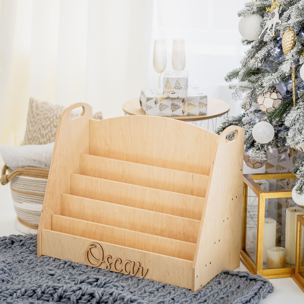 Montessori bookshelf, Toddler furniture, Wooden bookcase, Nursery decor, Toys storage, Baby Christmas gift, Kids book shelf, Bücherregal - Image 7