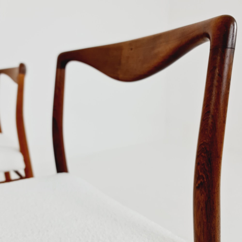 Mid Century Danish Teak and Fabric Chair by Kai Lyngfeldt Larsen, 1960s Set of 4 - Image 5