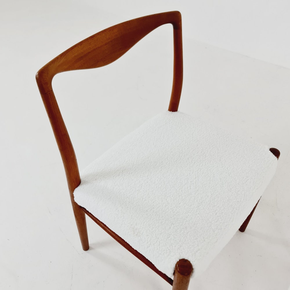 Mid Century Danish Teak and Fabric Chair by Kai Lyngfeldt Larsen, 1960s Set of 4 - Image 8