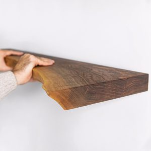 Walnut Floating Shelves, Custom Wood Shelves, Rustic Shelves, Bathroom Shelves with Bracket, Long Book Shelves, Oak Kitchen Shelves