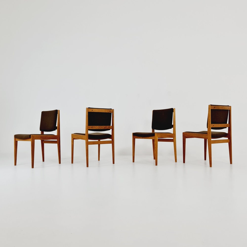 Mid century Swedish Modern Oak dining chairs by Karl Erik Ekselius, 1960s, Set of 4 - Image 4