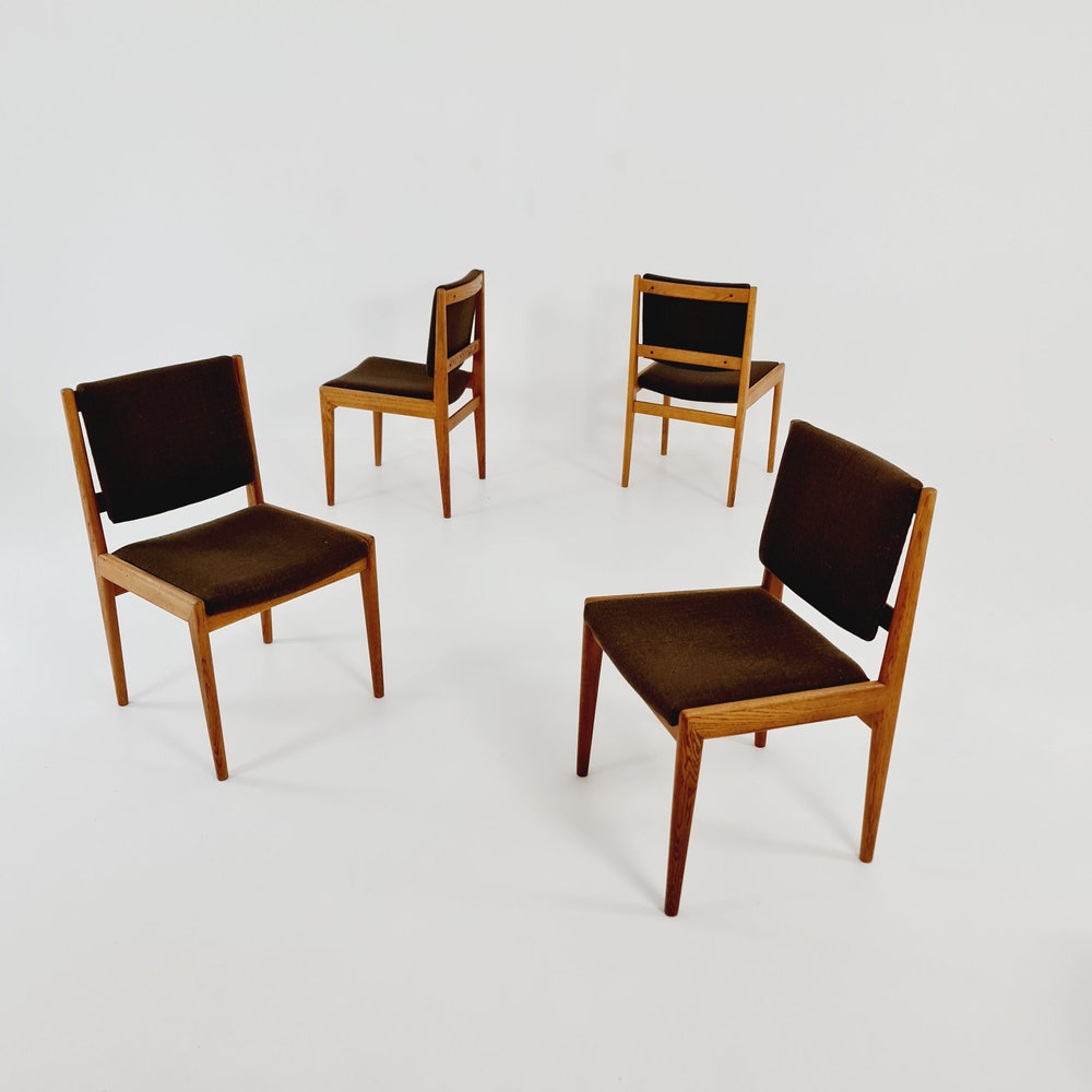 Mid century Swedish Modern Oak dining chairs by Karl Erik Ekselius, 1960s, Set of 4 - Image 7