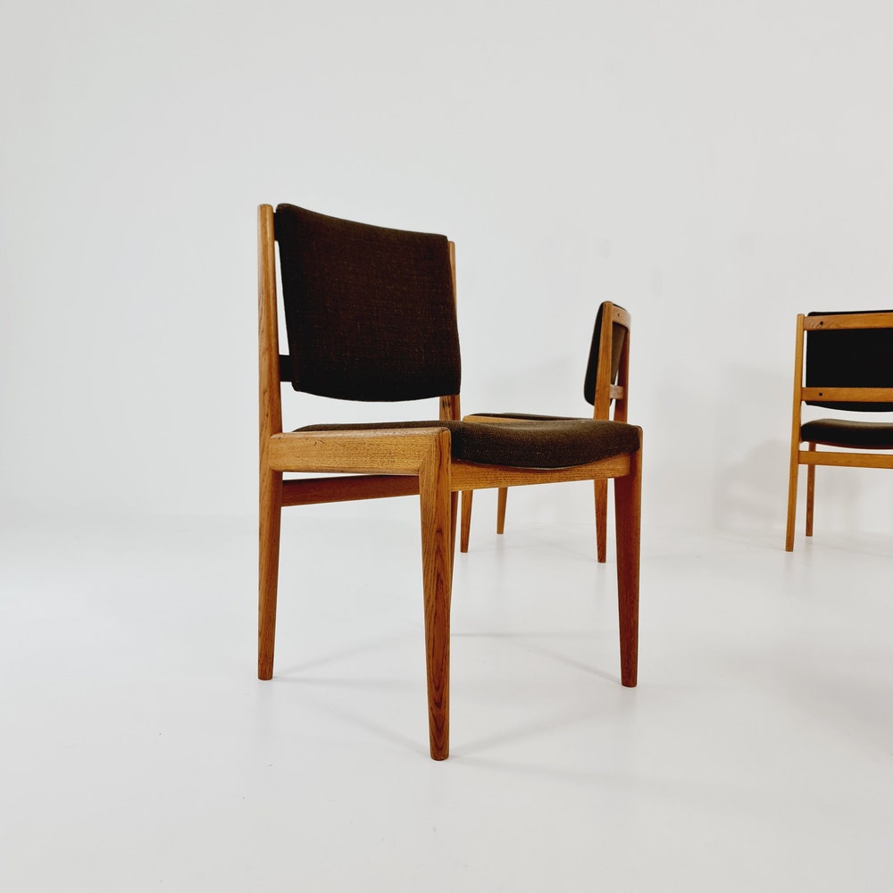 Mid century Swedish Modern Oak dining chairs by Karl Erik Ekselius, 1960s, Set of 4 - Image 8