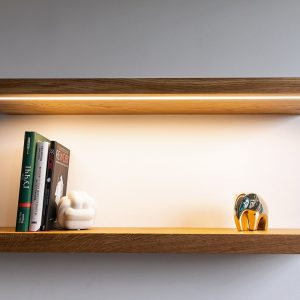 Custom Walnut Floating Shelves, Floating Book Shelves, Floating Shelves with Bracket, White Oak Floating Shelves, Wood Floating Shelves
