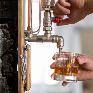 Wall-Mounted House Liquor Dispenser, Alcohol Station Cocktail Tap, Push-Release Valves, Home Bar, Man Cave Decor, Whiskey Lover Gift