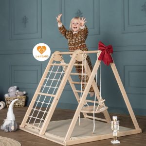 il_1000x1000.5587394126_l2a1.jpg 41х37″ Up to 4 Years Montessori Climbing Small Triangle, Baby Play Mat, Waldorf Climbing Toy, Rope Swings, Baby Mobile, Indoor Play Gym