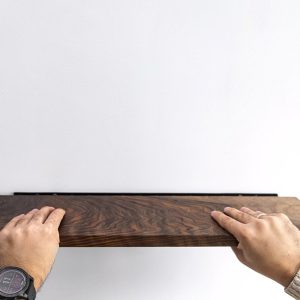 Set of 2 Walnut Floating Shelves, Custom Wood Shelves, Rustic Shelves, Bathroom Shelves with Bracket, Long Book Shelves, Oak Kitchen Shelves