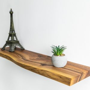 Set of 2 Walnut Floating Shelves, Custom Wood Shelves, Rustic Shelves, Bathroom Shelves with Bracket, Long Book Shelves, Oak Kitchen Shelves